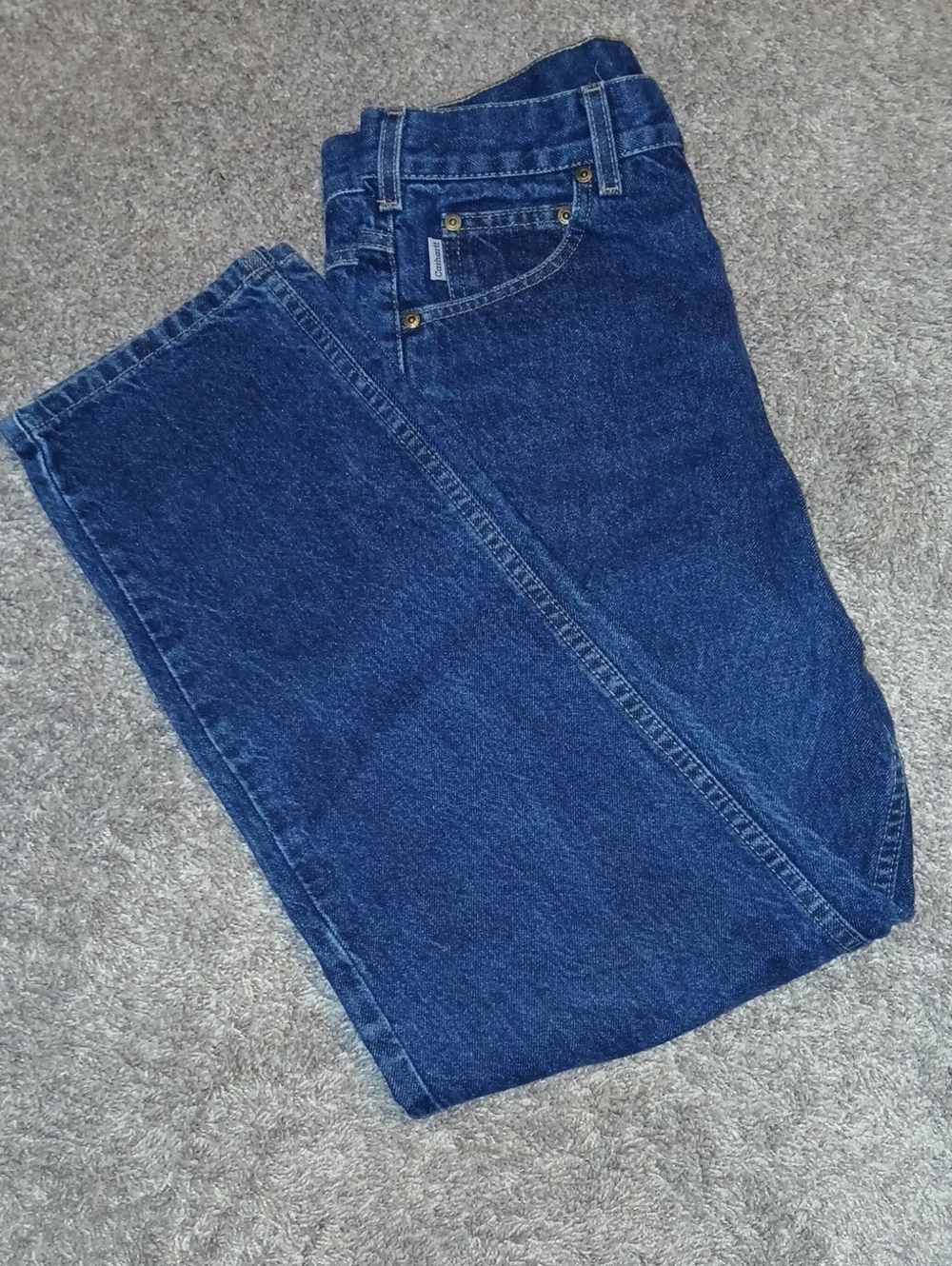 Carhartt Men's Deep Blue Straight Jeans Size 31 X 30